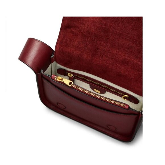 RADLEY London Westwell Lane smooth leather flap small crossbody -Cranberry /Wine - Picture 3 of 7